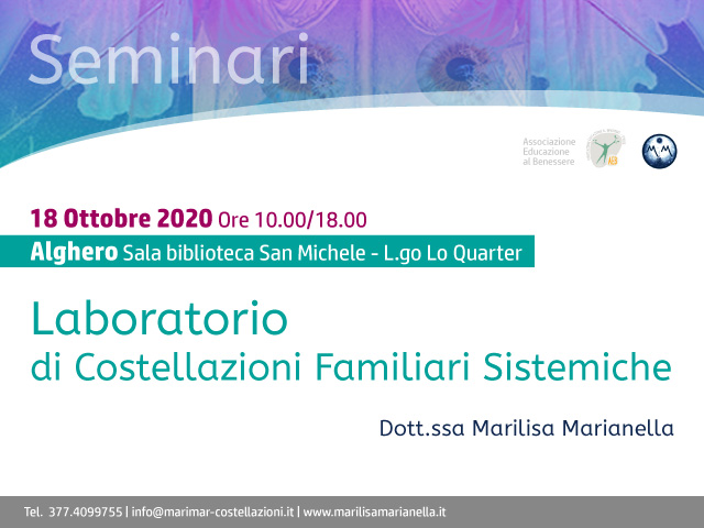 Laboratorio di Costellazioni familiari sistemiche | 18 Ottobre 2020 – Alghero