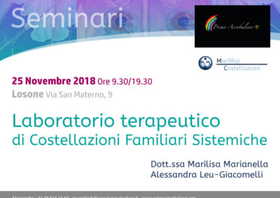 Laboratorio terapeutico di Costellazioni Familiari Sistemiche