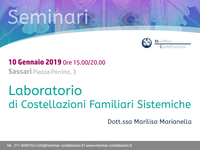 Laboratorio di Costellazioni Familiari Sistemiche | 10 Gennaio 2019
